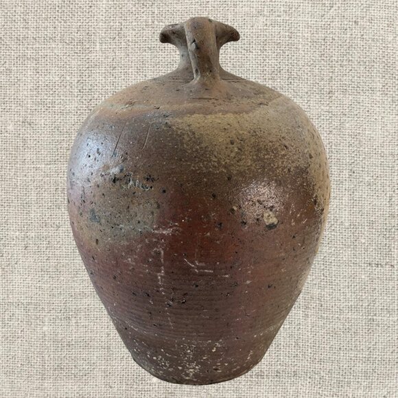 19c French Provincial Stoneware Double Handle Water Jug - Picture 3 of 5